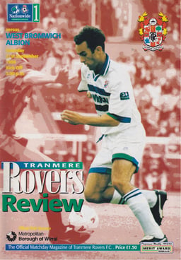 Tranmere Rovers v West Bromwich Albion Match Programme 1996-09-21
